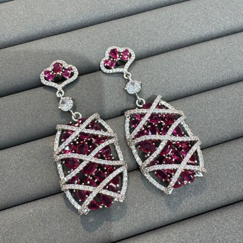 Auskari sirds formā, zelts pārklāts uz vara, elektroplatinga process, 925 sudraba stienīši, viegls luksusa stils