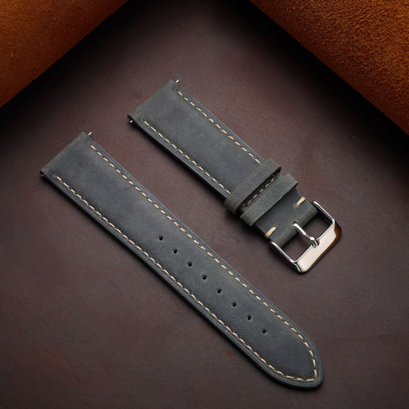 Кожена часовникова презрамка, с бързосменяем механизъм, универсална съвместимост, есенно издание 2024, стил Хонг Конг, литературно ретро