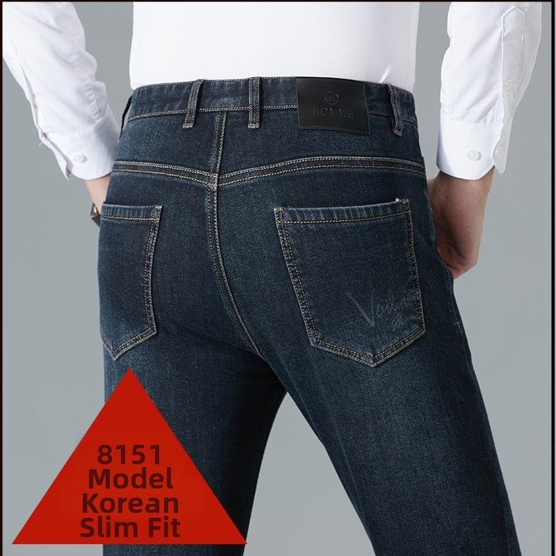 Zimske traperice Slim-Fit Straight – 95% pamuk, srednji pojas, zip, blaga rastezljivost, dekorativne džepove