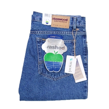 Muške traperice – straight loose fit, visokim strukom, 100% pamuk, debeli zimski denim, s više džepova