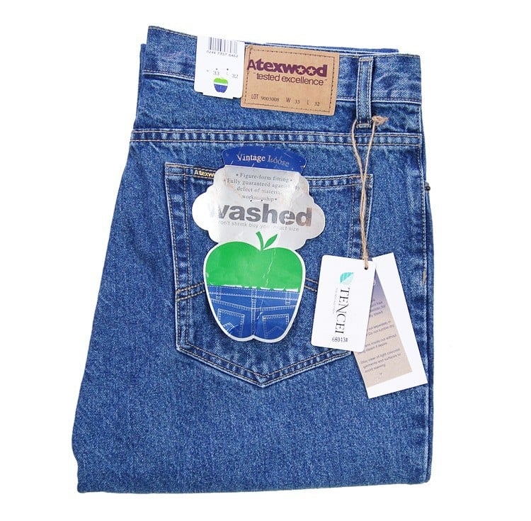 Muške traperice – straight loose fit, visokim strukom, 100% pamuk, debeli zimski denim, s više džepova