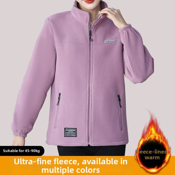 Moteriška fliso striukė su gobtuvu ir stovinčia apykakle, dryžuotas raštas, medvilnės audinys, poliesterio pamušalas