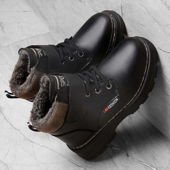 Ghete Martin pentru băieți, încălțăminte de iarnă cu căptușeală fleece, partea superioară microfibră, talpă EVA, pentru copii 1-3 ani