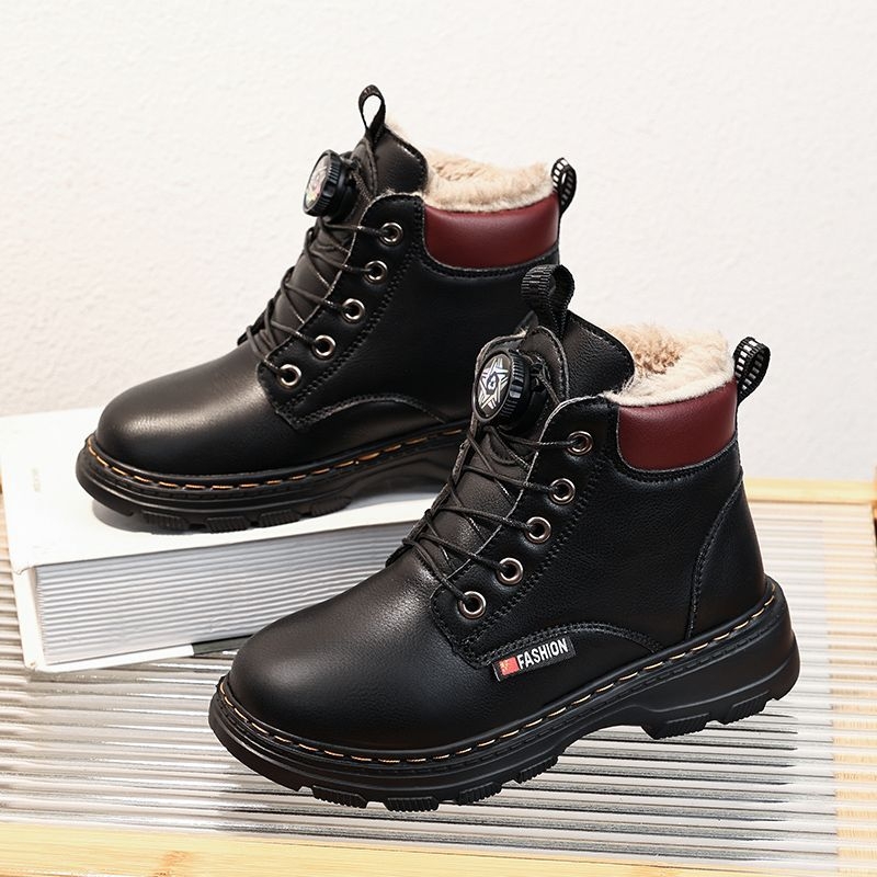 Ghete Martin pentru băieți, încălțăminte de iarnă cu căptușeală fleece, partea superioară microfibră, talpă EVA, pentru copii 1-3 ani