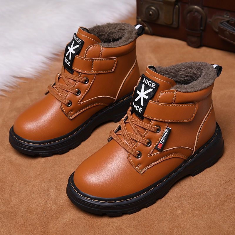 Ghete Martin pentru băieți, încălțăminte de iarnă cu căptușeală fleece, partea superioară microfibră, talpă EVA, pentru copii 1-3 ani