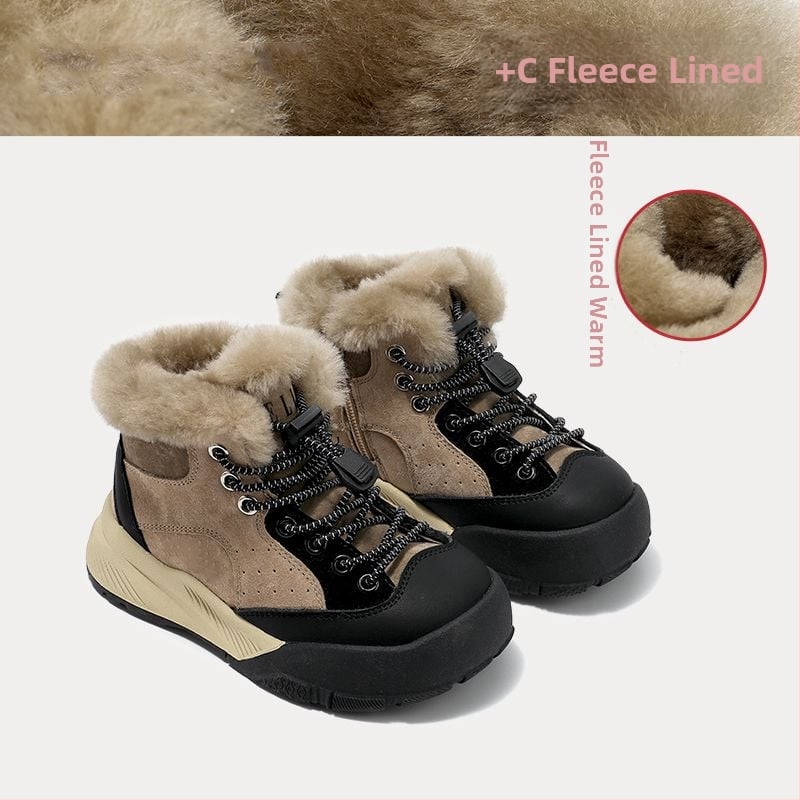 Cizme pentru copii până la gleznă pentru iarnă, din piele artificială, izolație din bumbac, 1-3 ani, White Crane