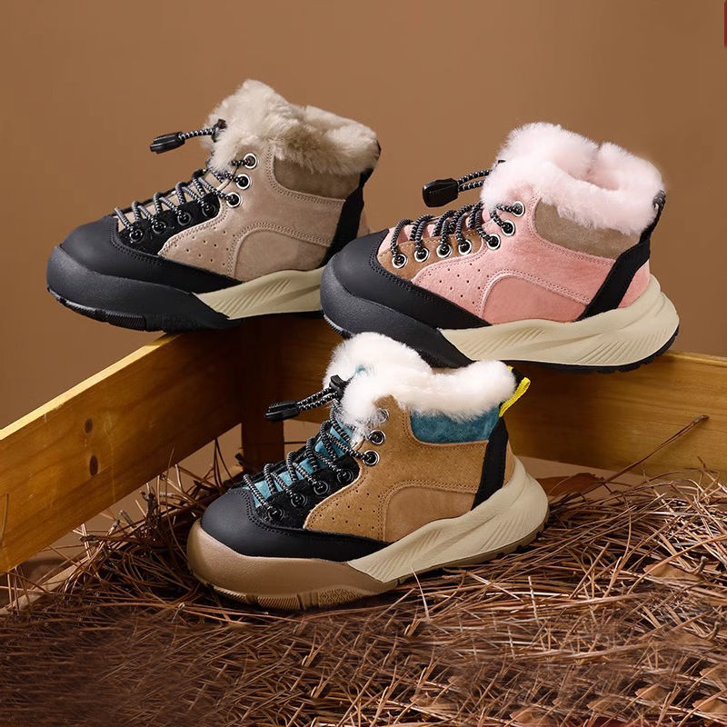 Cizme pentru copii până la gleznă pentru iarnă, din piele artificială, izolație din bumbac, 1-3 ani, White Crane