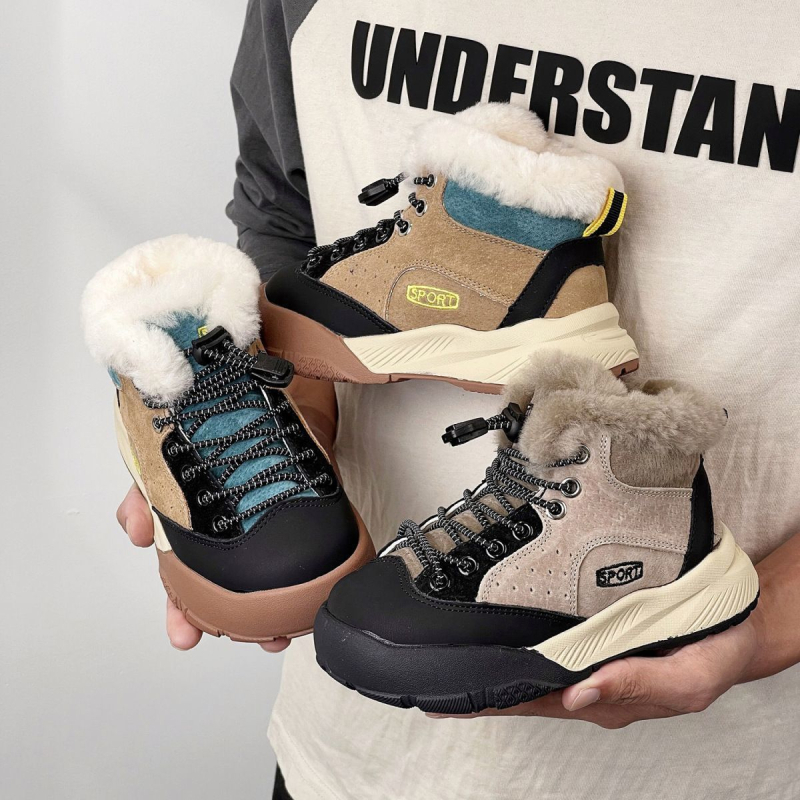 Cizme pentru copii până la gleznă pentru iarnă, din piele artificială, izolație din bumbac, 1-3 ani, White Crane