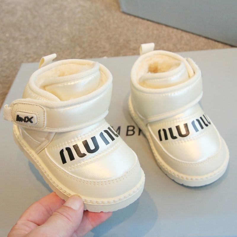 Ghete de iarnă pentru copii din piele sintetică, pentru 1–3 ani, stil neutru, botine de gleznă