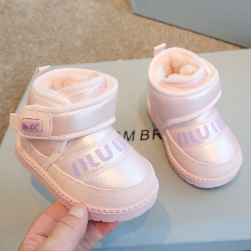 Ghete de iarnă pentru copii din piele sintetică, pentru 1–3 ani, stil neutru, botine de gleznă