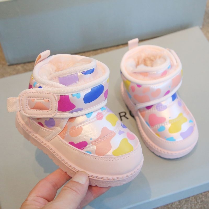 Ghete de iarnă pentru copii din piele sintetică, pentru 1–3 ani, stil neutru, botine de gleznă