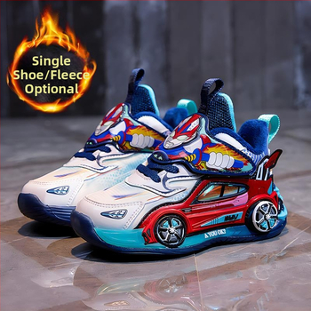 Šviesūs vaikų sportbačiai, viršus iš sintetinės odos, EVA padas, stora konstrukcija, užsegimas pasukamu mygtuku