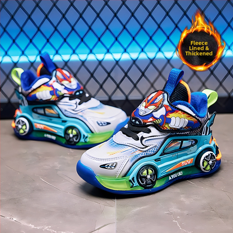 Šviesūs vaikų sportbačiai, viršus iš sintetinės odos, EVA padas, stora konstrukcija, užsegimas pasukamu mygtuku