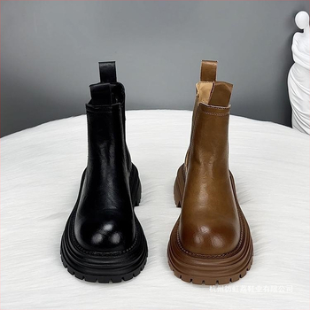 Μποτάκια με φούντες, βρετανικού στυλ χειμερινά μποτάκια με χαμηλό ύψος (επάνω: συνθετικό δέρμα, σόλα πολυουρεθάνης, πάτος από συνθετικό plush, εσωτερική επένδυση plush)