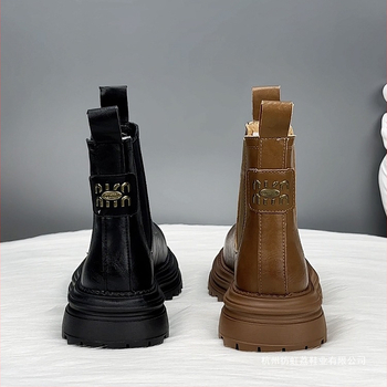 Μποτάκια με φούντες, βρετανικού στυλ χειμερινά μποτάκια με χαμηλό ύψος (επάνω: συνθετικό δέρμα, σόλα πολυουρεθάνης, πάτος από συνθετικό plush, εσωτερική επένδυση plush)