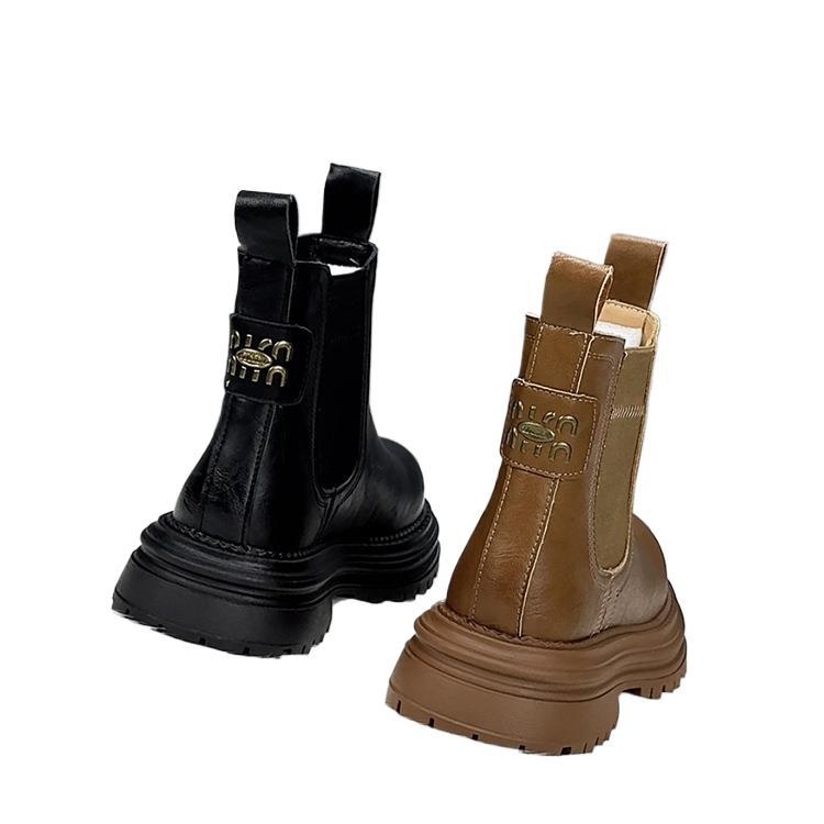 Μποτάκια με φούντες, βρετανικού στυλ χειμερινά μποτάκια με χαμηλό ύψος (επάνω: συνθετικό δέρμα, σόλα πολυουρεθάνης, πάτος από συνθετικό plush, εσωτερική επένδυση plush)