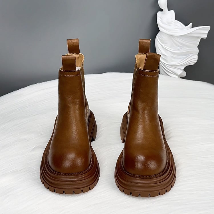 Μποτάκια με φούντες, βρετανικού στυλ χειμερινά μποτάκια με χαμηλό ύψος (επάνω: συνθετικό δέρμα, σόλα πολυουρεθάνης, πάτος από συνθετικό plush, εσωτερική επένδυση plush)