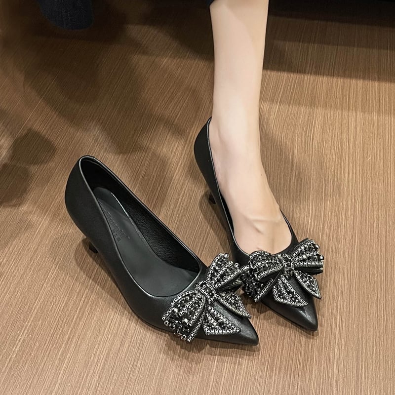 Sieviešu kurpes ar šauru purnu, PU augšpuse, 6–8 cm papēdis, princeses stils, piemērotas banketam un darbam