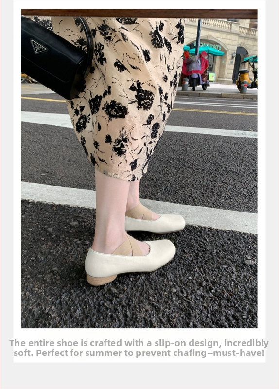 Mary Jane kurpes no liellopa ādas, kvadrātveida purns, zemais augšdaļa, bieza papēdis, gumijas zole