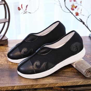 Πλατφορμικά Παπούτσια, καμβάς επάνω, σόλα TPR, στρογγυλή μύτη, χαμηλό τακούνι