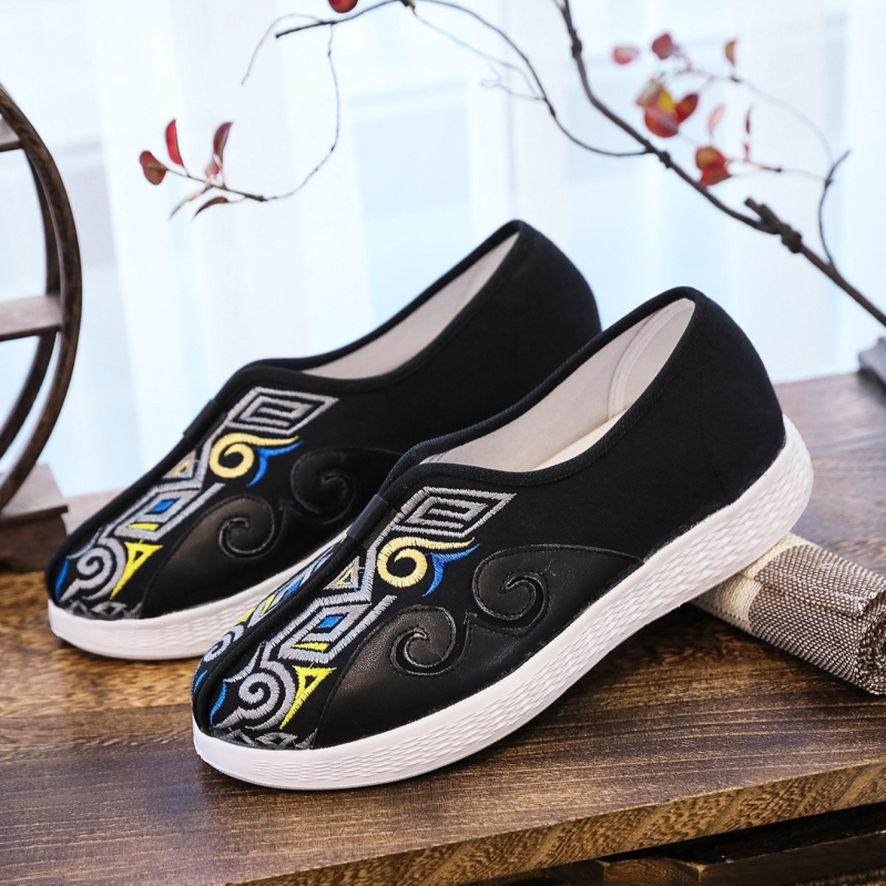 Πλατφορμικά Παπούτσια, καμβάς επάνω, σόλα TPR, στρογγυλή μύτη, χαμηλό τακούνι