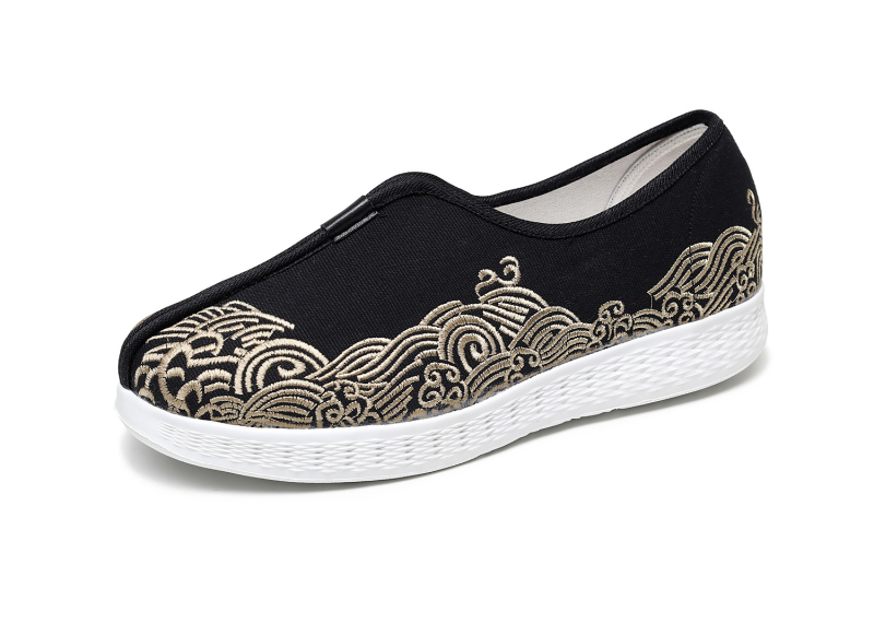 Πλατφορμικά Παπούτσια, καμβάς επάνω, σόλα TPR, στρογγυλή μύτη, χαμηλό τακούνι