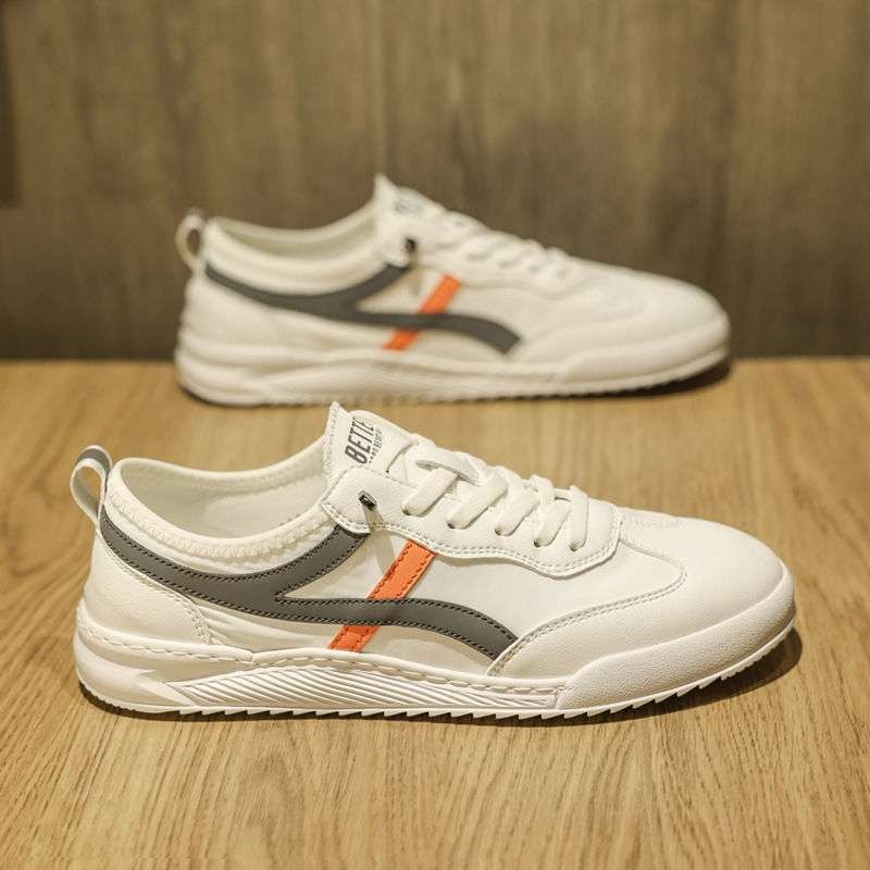 Sneakers no mikrofibra ādas, elpojošas, vidēja augšdaļa, elastīgā aizdare