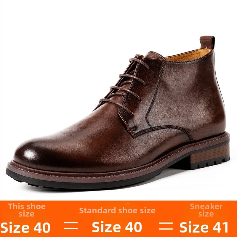 Μαρτίν μποτάκια από γνήσιο δέρμα, στρογγυλή μύτη, χαμηλός σωλήνας, επένδυση από γνήσιο δέρμα