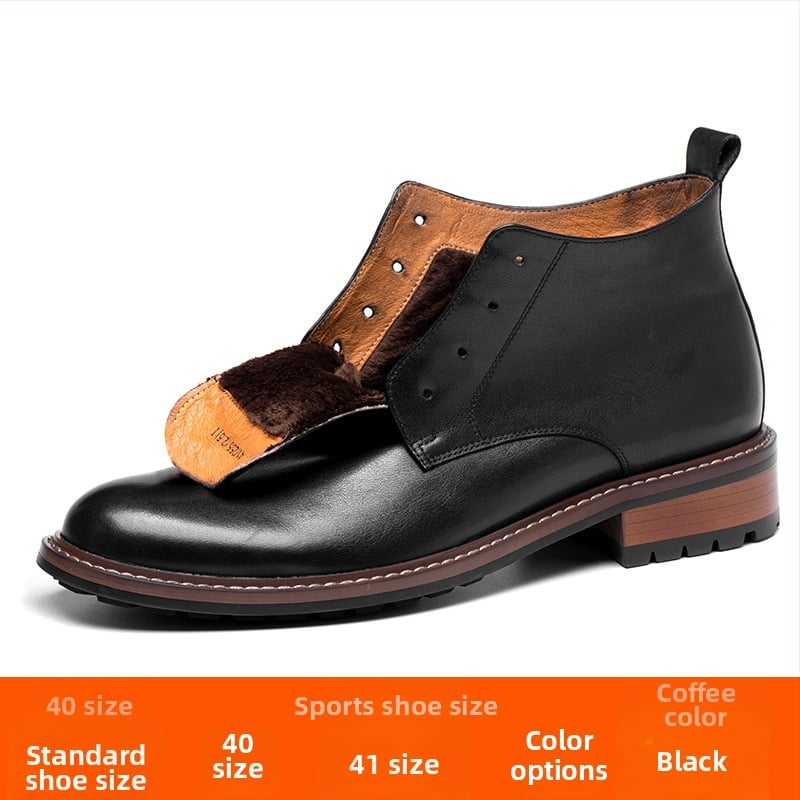 Μαρτίν μποτάκια από γνήσιο δέρμα, στρογγυλή μύτη, χαμηλός σωλήνας, επένδυση από γνήσιο δέρμα