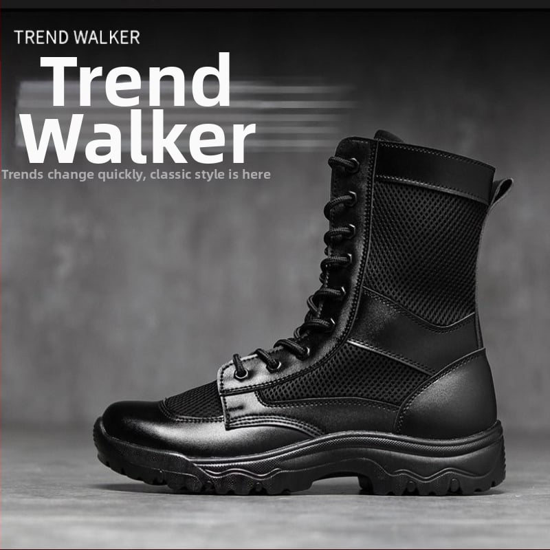 Augstas vīriešu darba zābaki ar rāvējslēdzēju, elpojošs sieta augšdaļa, materiāls: Super fiber, piemērots ārējiem pārgājieniem