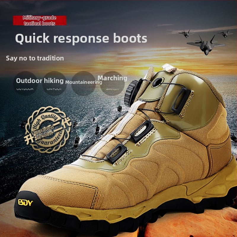 ESDY Încălțăminte de alpinism – pantofi ușori, cu reacție rapidă, cataramă automată, partea superioară Oxford, talpă EVA, talpă intermediară EVA, căptușeală din bumbac, înălțime medie a gleznei, toc 3–5 cm