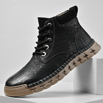 Martin saapad Goodyear kummist tallaga, pealiskate ehtsast nahast, EVA sisetald, keskmise sääre kõrgusega, ümmarguse ninaga