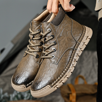 Martin saapad Goodyear kummist tallaga, pealiskate ehtsast nahast, EVA sisetald, keskmise sääre kõrgusega, ümmarguse ninaga