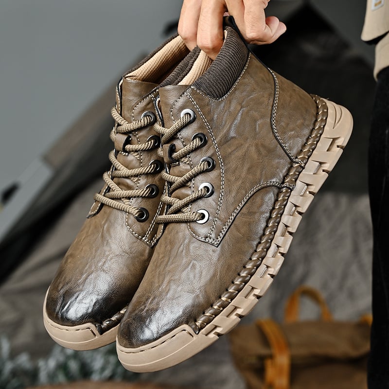 Martin saapad Goodyear kummist tallaga, pealiskate ehtsast nahast, EVA sisetald, keskmise sääre kõrgusega, ümmarguse ninaga