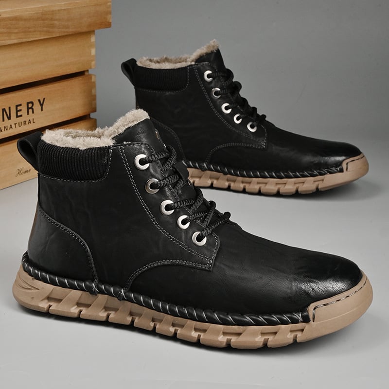 Martin saapad Goodyear kummist tallaga, pealiskate ehtsast nahast, EVA sisetald, keskmise sääre kõrgusega, ümmarguse ninaga