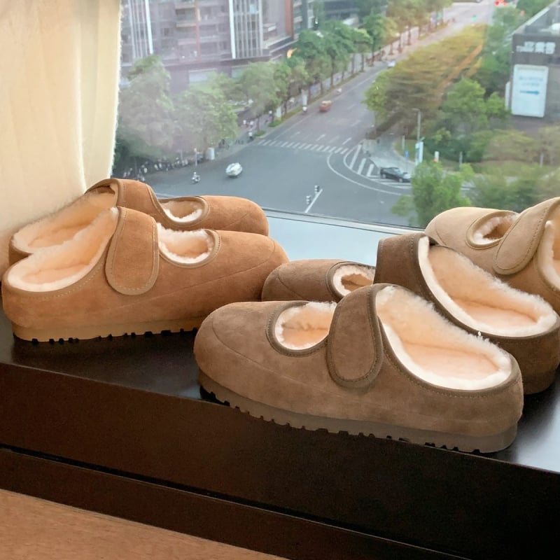 Sieviešu Mary Jane kurpes ar bieza zole, Velcro aizdare, frosted augšdaļa, apaļš purns, ziemas- pavasara- rudens sezonai