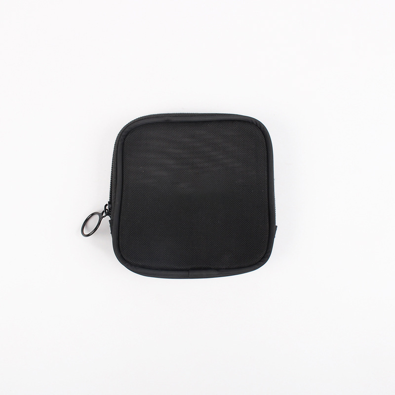 Козметична чанта за пътуване с паметна материя и фина мрежа, дишаща и преносима, с цип — идеална за съхранение на четки за грим и червила