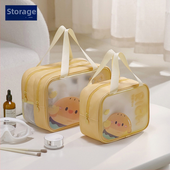 Kosmētikas soma un higiēnas soma - ūdensnecaurlaidīga, divslāņu uzglabāšana, liela ietilpība, PVC materiāls, rokassomas stils