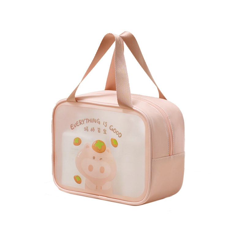 Kosmētikas soma un higiēnas soma - ūdensnecaurlaidīga, divslāņu uzglabāšana, liela ietilpība, PVC materiāls, rokassomas stils