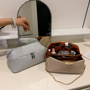 Козметична чанта, специален материал, полиестерна подплата, за жени, ежедневна употреба, есен 2025