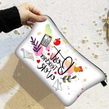 Козметична чанта за пътуване — дишаща, ултралека, разширяваща се; Материал: полиестер; Дизайн: буквен принт; Подплата: полиестер; За: унисекс