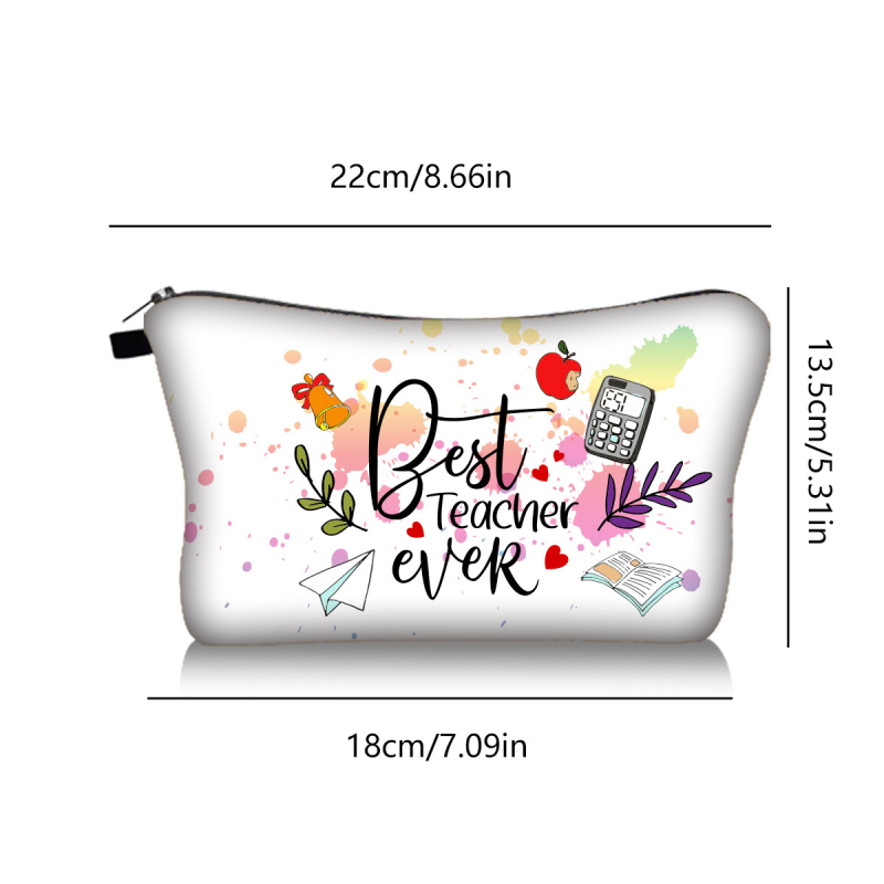 Козметична чанта за пътуване — дишаща, ултралека, разширяваща се; Материал: полиестер; Дизайн: буквен принт; Подплата: полиестер; За: унисекс