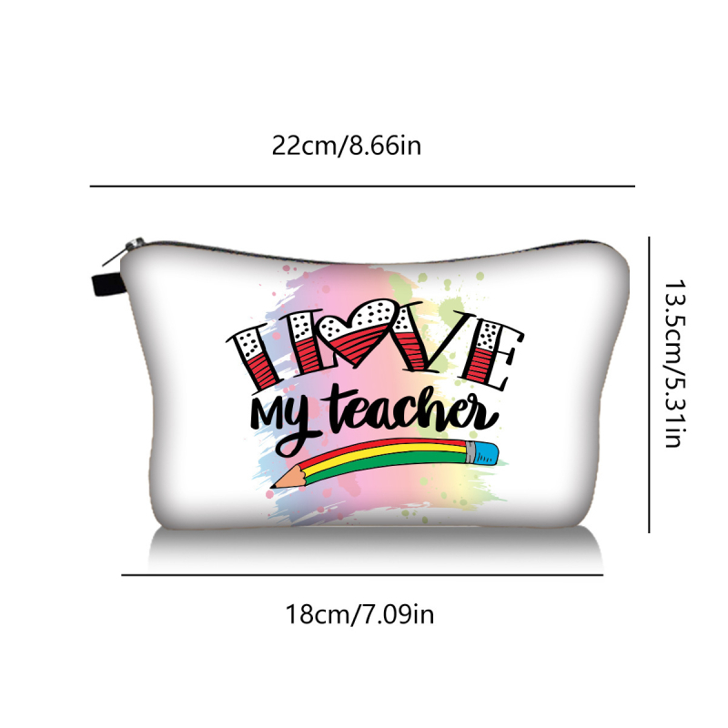 Козметична чанта за пътуване — дишаща, ултралека, разширяваща се; Материал: полиестер; Дизайн: буквен принт; Подплата: полиестер; За: унисекс