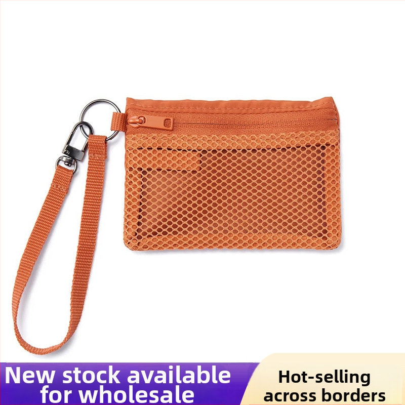 APK I Ceļojumu uzglabāšanas soma ar tīklu dubultajam nodalījumam, poliestera šķiedra, japāņu stils, modelis 2025M-1