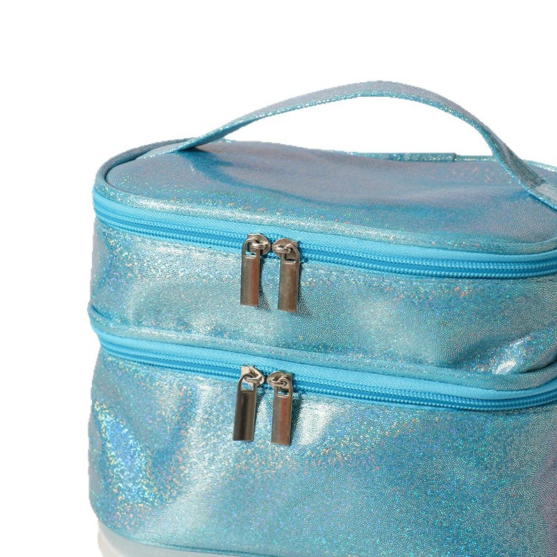 Козметична чанта за пътуване с два слоя, водоустойчива, полиестерна външна част, подплата полиестер-памук, унисекс