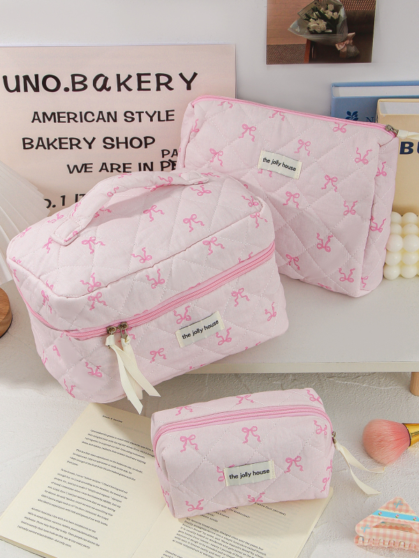 Berg дамски несесер за грим – памучен каре отвън, полиестерна подплата, стил за пътуване и ежедневна употреба