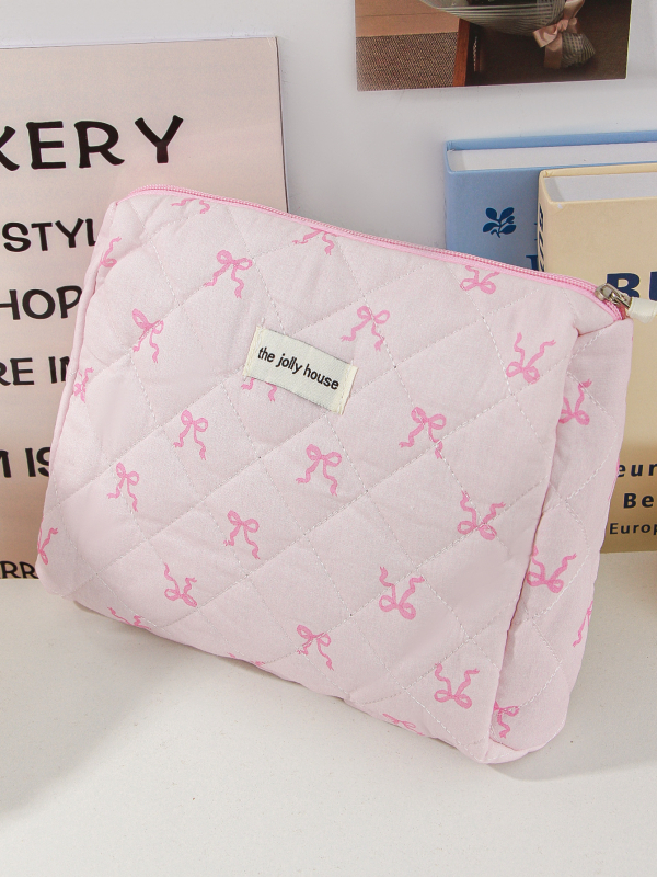 Berg дамски несесер за грим – памучен каре отвън, полиестерна подплата, стил за пътуване и ежедневна употреба