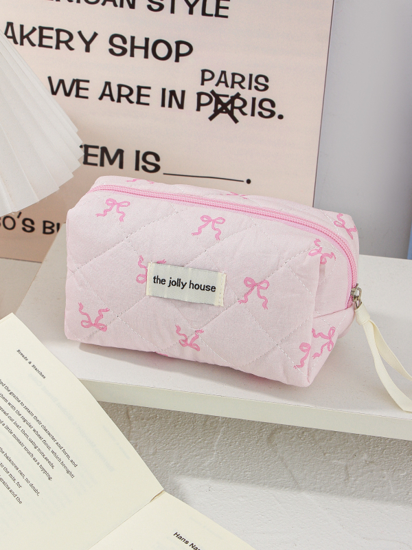 Berg дамски несесер за грим – памучен каре отвън, полиестерна подплата, стил за пътуване и ежедневна употреба