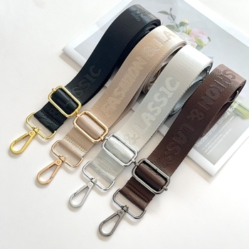 Ремък за рамо за чанти, жакардова шарка с букви, канвас