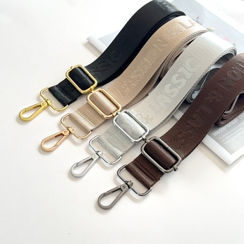 Ремък за рамо за чанти, жакардова шарка с букви, канвас